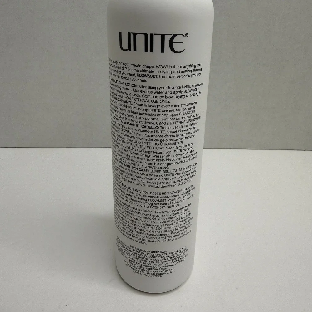UNITE Blow & Set Lotion 8oz Sculpting Styling Lotion Heat Activated New
